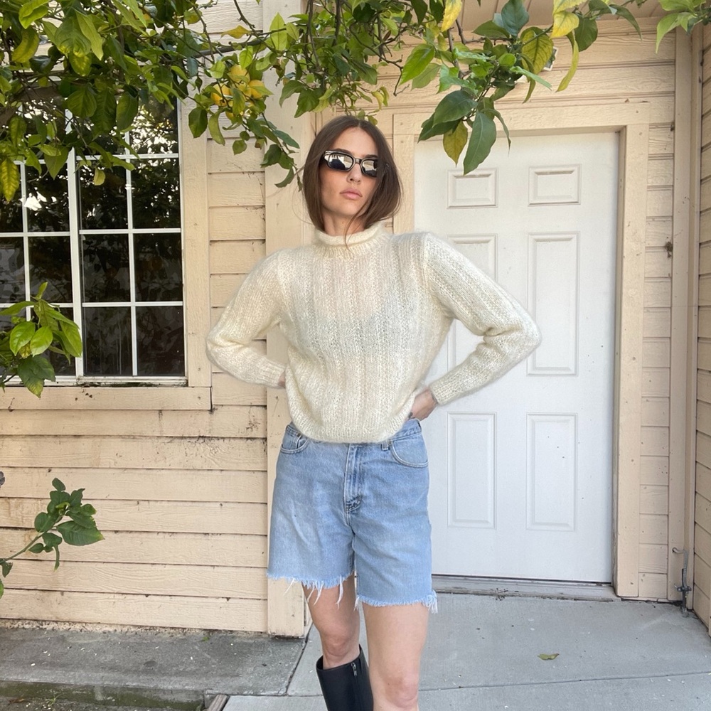 Hand Made Cream Knit Sweater